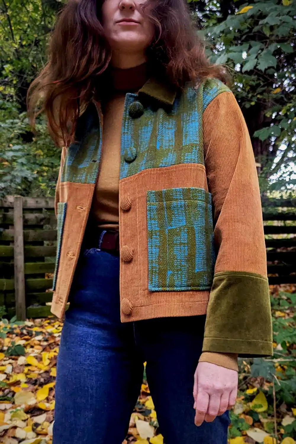 the margot vintage wool blanket chore jacket colour block statement jacket