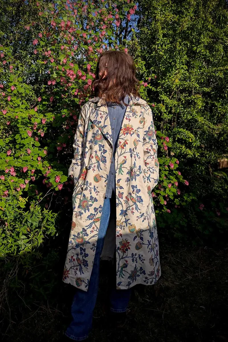 the stevie floral statement trench coat