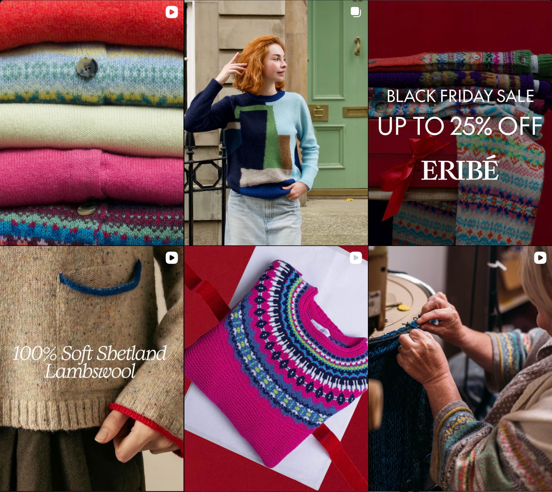 Eribé showcase products and collections