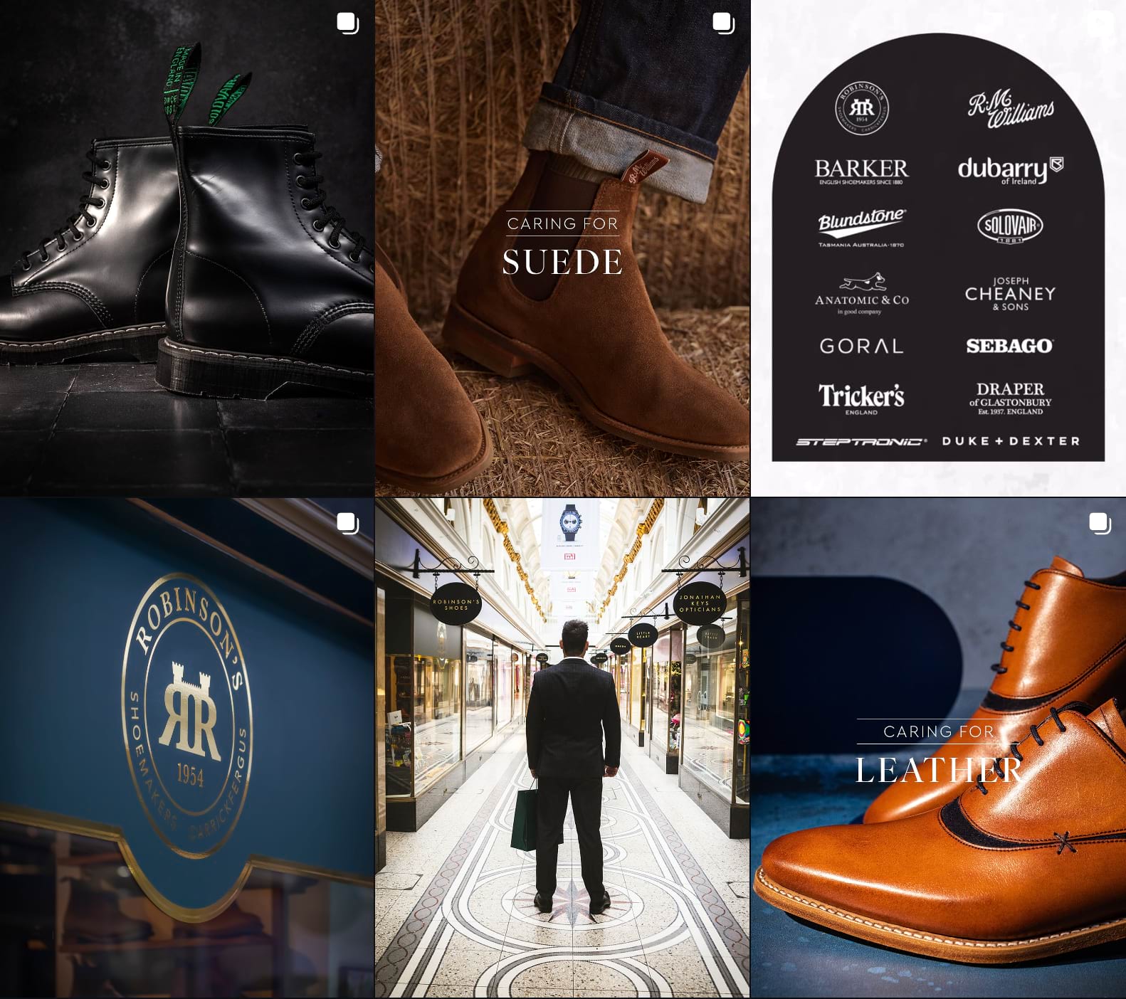 Robinsons Shoes showcase products and collections