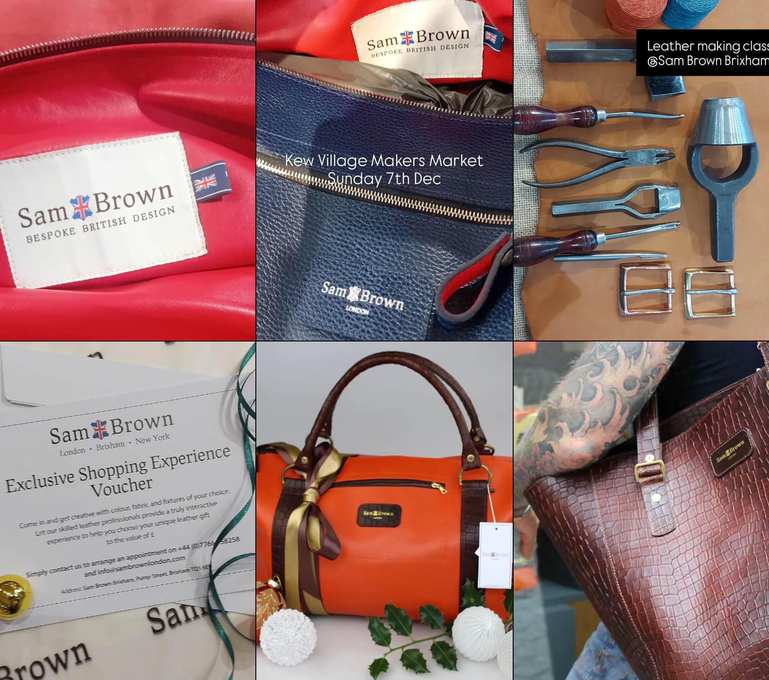 Sam Brown London showcase products and collections