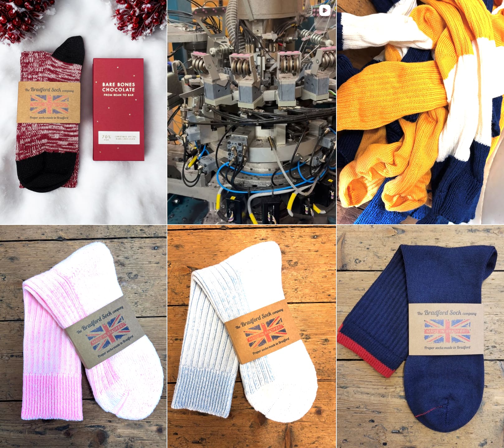 The Bradford Sock Company showcase products and collections