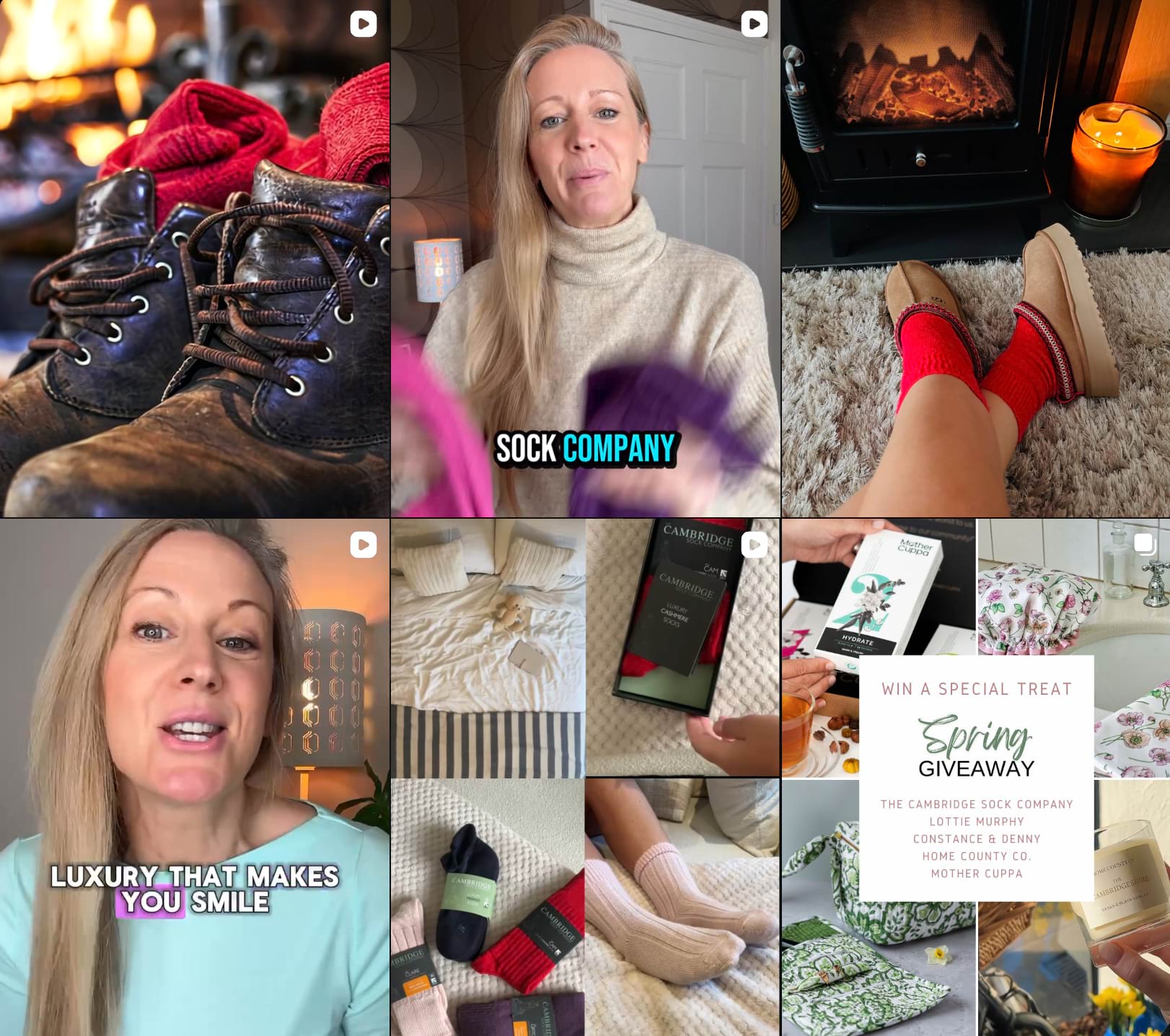 The Cambridge Sock Company showcase products and collections